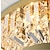 abordables Lámparas de araña únicas-Candelabro de 50/60/80 cm, luz de techo de cristal led, diseño circular, diseño único, luces de montaje empotrado, estilo nórdico led de acero inoxidable, 110-120v, 220-240v