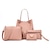 お買い得  バッグセット-女性用 バッグセット PUレザー 4個の財布セット エンボス加工 純色 ショッピング デート ホワイト ブラック ピンク ルビーレッド
