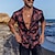 cheap Men&#039;s Camp Shirts-Men&#039;s Shirt Floral Print Short Sleeve Turndown Tops Black Red Beach Outdoor Street Button-Down Print Tops Fashion Casual Breathable Comfortable