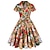 Χαμηλού Κόστους 1950-ρετρό vintage φόρεμα διακοπών φόρεμα φόρεμα flare φόρεμα της δεκαετίας του 1950 γυναικεία κοστούμια vintage cosplay καθημερινή ημερομηνία ένδυσης κοντομάνικο φόρεμα καρναβάλι