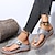cheap Women&#039;s Sandals-Women&#039;s Sandals Wedge Sandals Plus Size Outdoor Daily Walking Solid Colored Summer Sequin Flat Heel Wedge Heel Open Toe Casual PU Leather Loafer Black Red Blue