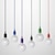 tanie Światła wysp-10cm pojedyncza konstrukcja kolorowa lampa wisząca led pojedyncza głowica plastikowe nowoczesne barowe żarówki led 85-265v