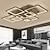 cheap Dimmable Ceiling Lights-Multi Layer Modern LED Ceiling Light APP Dimmable Flush Mounted Light Black Square Ceiling Lamp Suitable for Bedroom Living Room Dining Room AC110V AC220V