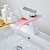 זול קלאסי-ברז כיור אמבטיה עם צינור אספקה, פיית מפל led עם ידית אחת עם חור יחיד ברז שירותים, ברז מיקסר כיור גוף משופע