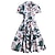 baratos Década de 1950-Retro vintage 1950s vestido de férias vestido alargamento traje feminino vintage cosplay uso diário data manga curta vestido carnaval