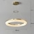 baratos Candeeiros de Lustre-60 cm candelabro anel pingente luz led aço inoxidável galvanizado 220-240v