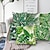 baratos estilo floral e plantas-conjunto clássico de 6 fronha de algodão / capa de almofada, novidade botânica clássica retro tradicional / clássica almofada de linho falso para sofá sofá-cama poltrona verde
