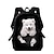 cheap Graphic Print Bags-Men&#039;s Women&#039;s Kid&#039;s Backpack School Bag Bookbag 3D Print Commuter Backpack School Daily Dog 3D Print Oxford Large Capacity Zipper Print Black White Brown
