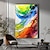 billiga Abstrakta målningar-oljemålning 100 % handgjord handmålad väggkonst på duk horisontell panorama abstrakt färgstarkt landskap modern heminredning dekor rullad duk utan ram osträckt