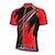 abordables Maillots pour hommes-Homme Maillot de cyclisme Géométrique Manche Courte Cyclisme Maillot Top avec 3 poches arrière VTT Vélo tout terrain Cyclisme sur route Séchage Rapide Bandes réfléchissantes Poche Arrière Évacuation