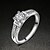 cheap Rings-Band Ring Statement Ring For Women&#039;s Cubic Zirconia Party Wedding Casual Synthetic Gemstones Sterling Silver Zircon Crossover Tennis Chain Heart Love White / Imitation Diamond