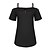 cheap Tees &amp; T Shirts-Women&#039;s Plain Casual Weekend Short Sleeve T shirt Tee V Neck Cold Shoulder Quarter Zip Basic Essential Tops White Black Pink S