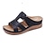 cheap Women&#039;s Sandals-Women&#039;s Sandals Wedge Sandals Outdoor Daily Solid Colored Summer Buckle Wedge Heel Open Toe Casual Walking Faux Leather Loafer Wine Black Red