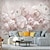 お買い得  花と植物の壁紙-壁画3D壁紙粘着性ピンクの花の壁カバーステッカーフィルムピールアンドスティック取り外し可能なビニールPVC防水素材家の装飾複数のサイズ