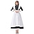 Χαμηλού Κόστους Lolita Φορέματα-Λολίτα Shiro &amp; Kuro Lolita Ōji Lolita (Boystyle) Στολές Καμαριέρας Φορέματα Ανδρικά Γυναικεία Ιαπωνικά Στολές μεταμφίεσης Μαύρο Μονόχρωμο Φουσκωτό μακρύ Μακρυμάνικο Μάξι / Φόρεμα / Ποδιά / Φόρεμα