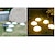 economico Illuminazione vialetto-Lampada Da Terra Per Esterni Ad Energia Solare Con Cinque Emisferi Lampada Da Giardino Solare Da Esterno Per Cortili E Patio Della Piscina