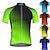 cheap Cycling Clothing-21Grams Men&#039;s Short Sleeve Cycling Jersey Bike Top with 3 Rear Pockets Breathable Quick Dry Moisture Wicking Mountain Bike MTB Road Bike Cycling Green Yellow Sky Blue Spandex Polyester Polka Dot