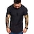 cheap Men&#039;s Casual Shirts-Men&#039;s T shirt Solid Color Crew Neck Casual Daily Short Sleeve Tops Cotton Lightweight Fashion Big and Tall Sports White Black Army Green / Summer