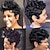 abordables Pelucas naturales de malla-peluca de cabello humano máquina completa hecha con flequillo rizo suelto corte pixie para mujeres 130% cabello brasileño peluca de cabello humano sin tapa ninguna peluca de encaje negro # 1b pelucas