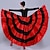 baratos Trajes de Dança-Mulheres Flamenco Señorita Dançando Traje de Dança de Tango à moda Poliéster Vermelho Saia