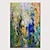levne Abstraktní malby-Hang-malované olejomalba Ručně malované Vertikální panoramatické Abstraktní Krajina Moderní Bez vnitřní rám