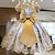 Χαμηλού Κόστους Φορέματα για πάρτι-Παιδιά Κοριτσίστικα Φόρεμα για πάρτυ Λουλούδι Κοντομάνικο Επίσημο Επίδοση Γάμου Σουρωτά Κεντητό Κουμπί Κομψό Πριγκίπισσα Πολυεστέρας Μακρύ