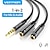 cheap Audio Cables-Vention Headphone Splitter 3.5mm Audio Stereo Y Splitter Extension Cable Male to Female Dual Headphone Jack Adapter for Earphone Headset Compatible with iPhone Samsung Tablet Laptop