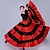 halpa Tanssiasut-Naisten Flamenco Senorita Tanssia Tango-tanssiasu Tyylikäs Polyesteri Rubiini Hame