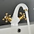 Недорогие классический-смеситель для раковины в ванной комнате - классическая гальваническая / окрашенная отделка центральная часть две ручки одно отверстие смесители для ванны