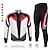 cheap Men&#039;s Clothing Sets-Arsuxeo Men&#039;s Long Sleeve Cycling Jersey with Tights Spandex Silicon Polyester Black / Red Purple Yellow Patchwork Bike Clothing Suit Thermal / Warm Breathable 3D Pad Quick Dry Limits Bacteria Sports