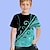 tanie chłopięce koszulki 3D-Dla chłopców 3D Graficzny Podkoszulek Krótki rękaw Druk 3D Lato Wiosna Aktywny Sport Moda Poliester Dzieci 3-12 lat Na zewnątrz Codzienny w pomieszczeniach Regularny