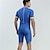 voordelige triatlonkleding voor heren-BOESTALK Voor heren Korte mouw Triathlonpak Zomer Spandex Groen  / geel Hemelsblauw Blauw Gestreept Lapwerk Gestipt Fietsen Sportoutfits Ademend Anatomisch ontwerp Sneldrogend Vochtregelerend