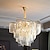 preiswerte Kronleuchter-60 cm einzigartiges Design Kronleuchter LED Kristall Luxus moderne Designer Kunstlampe Wohnzimmer Restaurant 110-120V