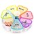 preiswerte Lagerung und Organisation-Runde Regenbogen-Pillendose aus Kunststoff mit 7 Fächern Multifunktionale Reise-Pillendose aus Kunststoff