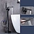 billige Badekraner-frittstående badekarkran gulvfeste karfyller ettgreps messingkran med hånddusj og 360 graders dreibar tut