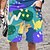 cheap Men&#039;s Swimwear &amp; Beach Shorts-Men&#039;s Swim Trunks Swim Shorts Board Shorts Swimwear 3D Print Elastic Drawstring Design Swimsuit Comfort Soft Beach Graphic Patterned Graffiti Casual Fashion Streetwear White Blue Pink / Mid Waist