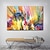 olcso Absztrakt festmények-olajfestmény 100%-ban kézzel festett falfestmény vászonra vízszintes panoráma absztrakt színes táj modern lakberendezés dekor hengerelt vászon keret nélkül feszítetlen
