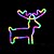 cheap Decorative Lights-Neon Night Light Deer Shaped AAA Battery Powered USB Powered Christmas Decoration Light