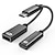 preiswerte Audiokabel-USB-Cotg-Adapter 2-in-1-USB-C-Splitter mit PD 60 W Schnellladetyp Cotg und USB-A-Buchse, kompatibel mit Chromecast Google TV/Samsung S21 S21 S20+ Ultra/Google Pixel 5 4 4 XL 3 3 XL
