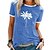 cheap Basic Women&#039;s Tops-Women‘s daisy casual fashion stitching short-sleeved t-shirt