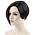 cheap Black &amp; African Wigs-Short Wave Wig Black Women&#039;s Gradient Straight Hair Wig Synthetic Pixie Cut Wig High Temperature Fiber