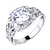 זול טבעות-טבעת מפלגה גיאומטרי כסף סגסוגת סופגניות פשוט אלגנטית 1 pc זירקונה מעוקבת / בגדי ריקוד נשים / חתונה / מתנה