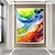 billige Abstrakte malerier-oliemaleri 100% håndlavet håndmalet vægkunst på lærred horisontal panorama abstrakt farverigt landskab moderne boligindretning indretning rullet lærred uden ramme ustrakt
