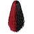 billige Syntetiske trendy parykker-svart til rød parykk kvinner lang bølget parykk sidefarge syntetisk varmebestandig parykk til hverdags fest kostyme halloween julefest parykker