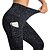 cheap Exercise, Fitness &amp; Yoga Clothing-Women&#039;s Yoga Pants Tummy Control Butt Lift Quick Dry Side Pockets Yoga Fitness Gym Workout High Waist Camo / Camouflage Leggings Bottoms Black Dark Gray Black+Gray Winter Sports Activewear Skinny