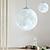 voordelige Hanglampen-30/35cm 3D-print hanglamp led globe design maan artistieke stijl home deco. creatieve hanglamp