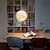 baratos Luzes pendentes-30/35cm impressão 3d pingente de luz led globo design lua estilo artístico home deco. luz de suspensão criativa