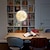 billige Pendellys-30/35 cm 3d-utskrift anheng lys led globe design måne kunstnerisk stil hjemmedeco. kreativt hengelys