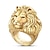 זול טבעות-1 pc טבעת For בגדי ריקוד גברים איש אישה מסיבה / ערב רחוב ציפוי זהב 18 קאראט קלאסי אריה