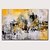 abordables Peintures Abstraites-Peinture à l&#039;huile sur toile faite à la main art mural décoration abstraite peinture au couteau paysage jaune pour la décoration intérieure roulé sans cadre peinture non étirée